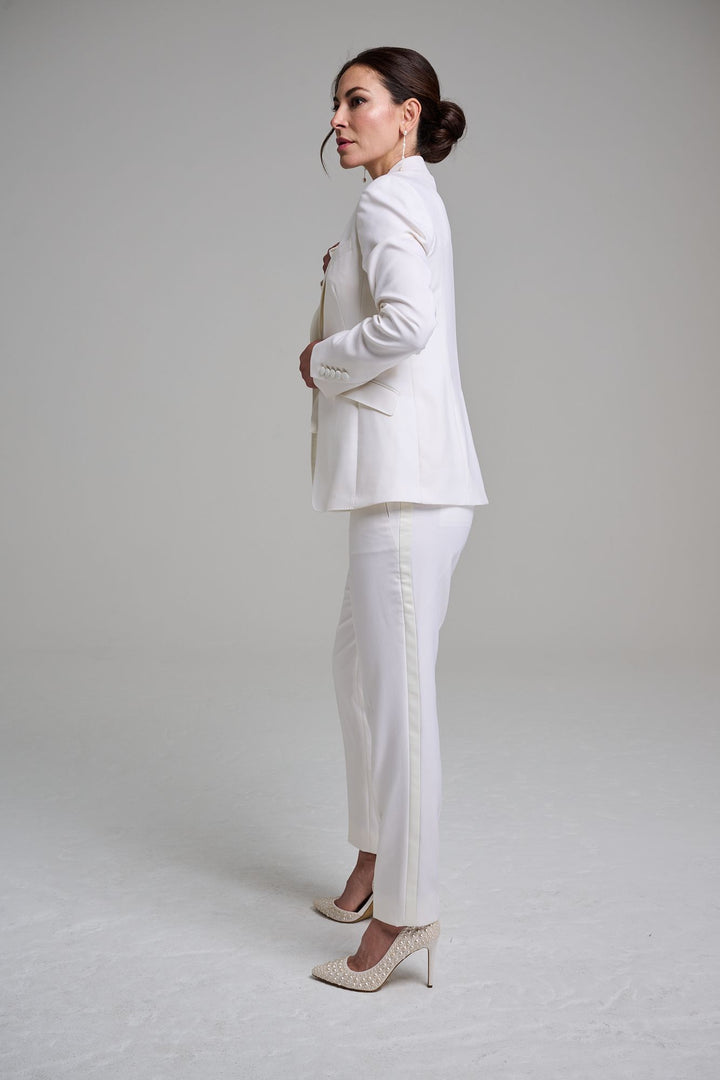 Tuxedo Ankle Pant - Ivory