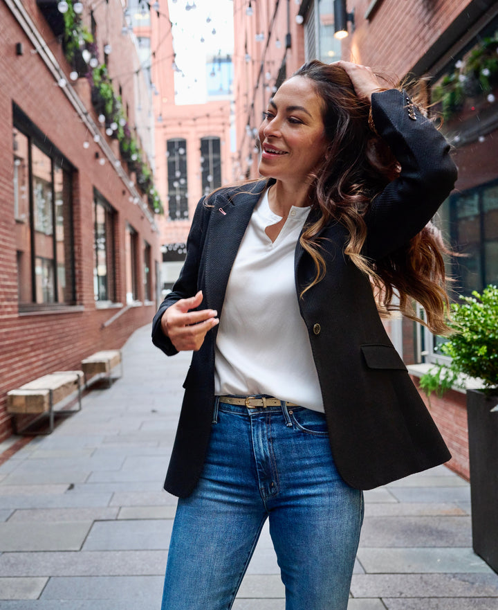 Black Dynamic Stretch Blazer (Long)