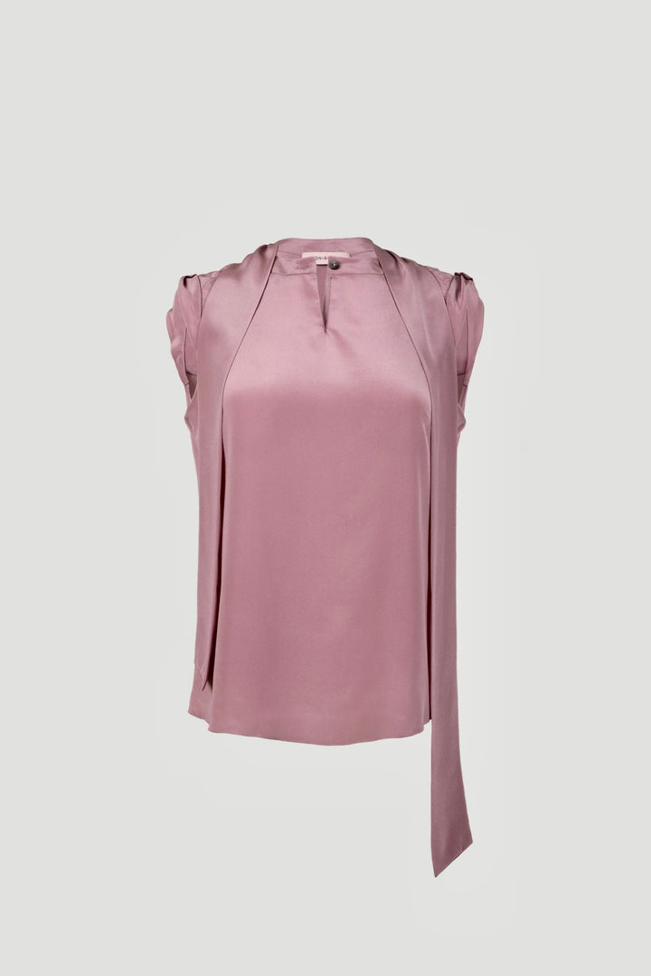 Cap Sleeve Blouse - Crepe de Chine - Positano