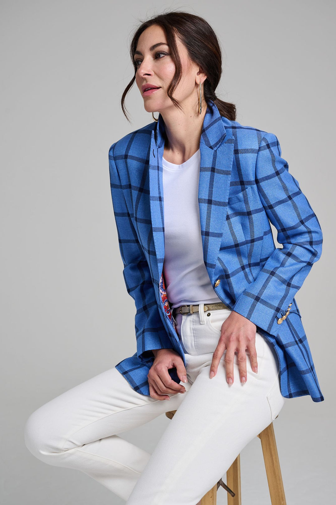 Blazer - Bellagio Blue Windowpane Plaid - SOLD OUT!