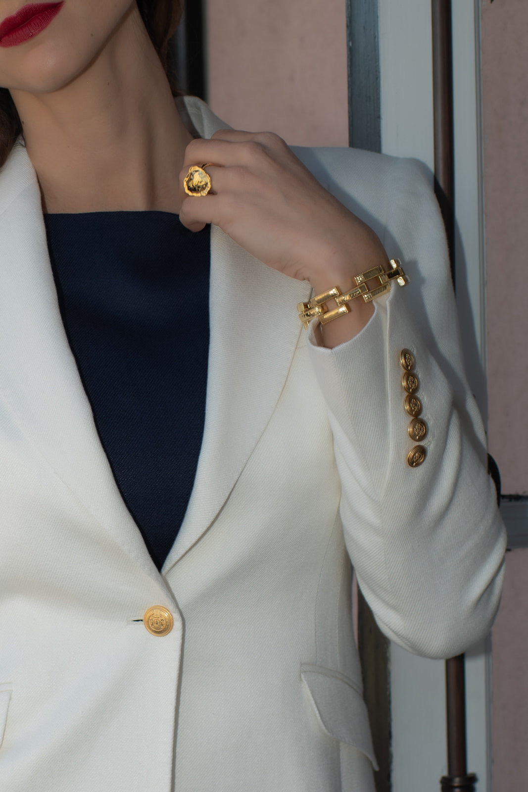Bateau Neck Top - Bleu Marine