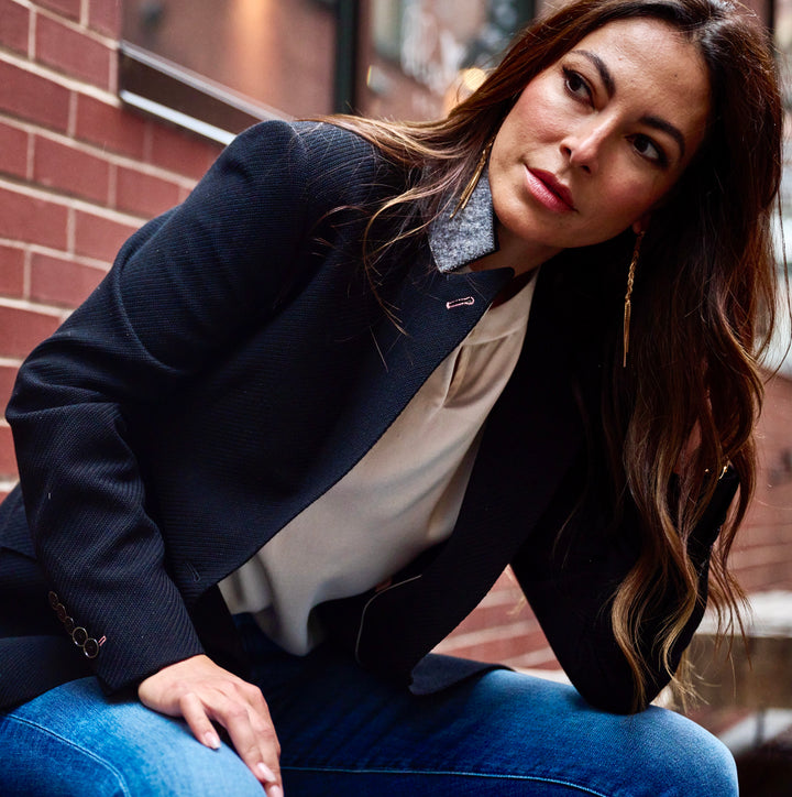 Black Dynamic Stretch Blazer (Long)