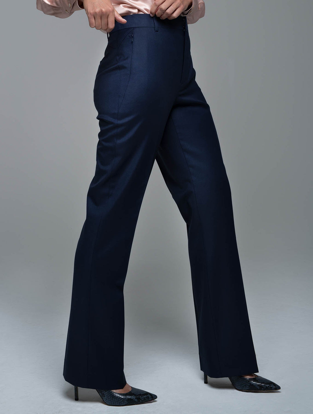 Katie, Navy Flare Trouser