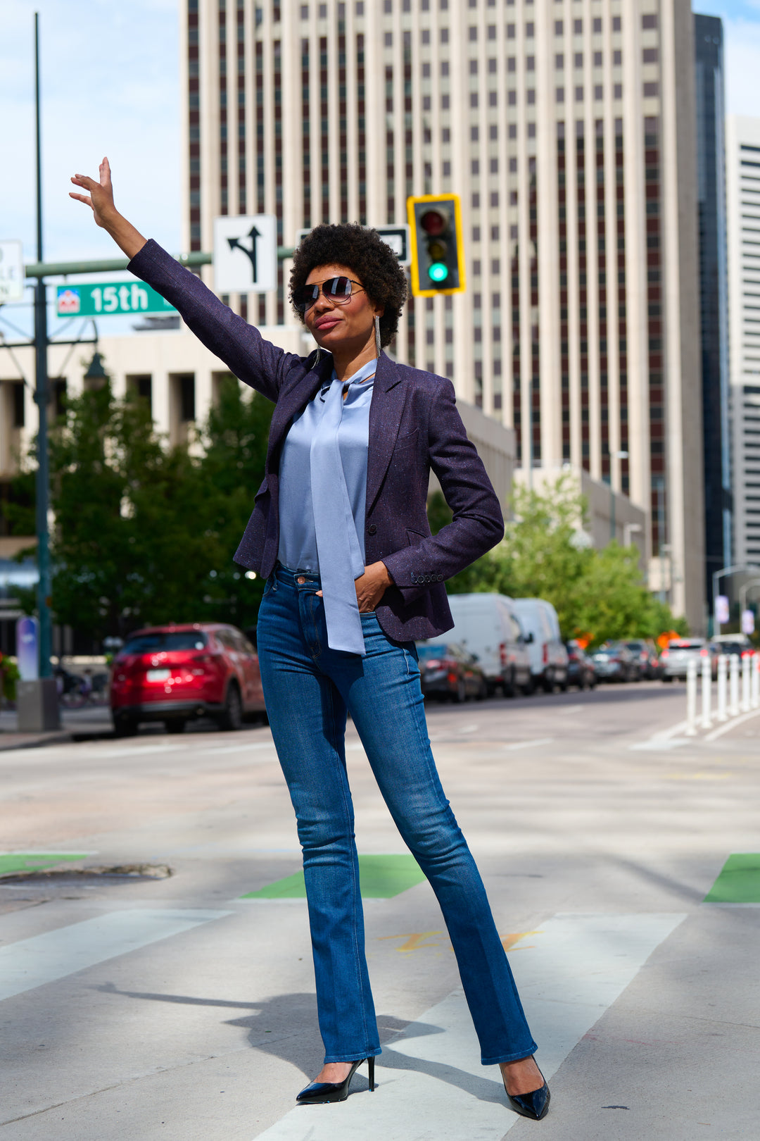 Twilight Purple Tweed Blazer