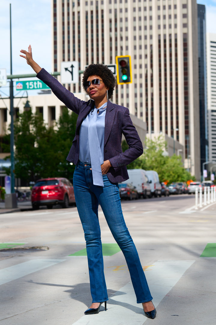 Twilight Purple Tweed Blazer