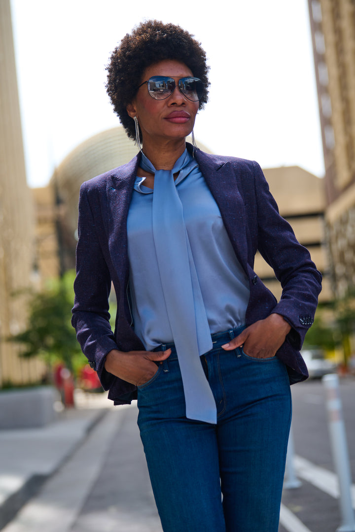 Twilight Purple Tweed Blazer