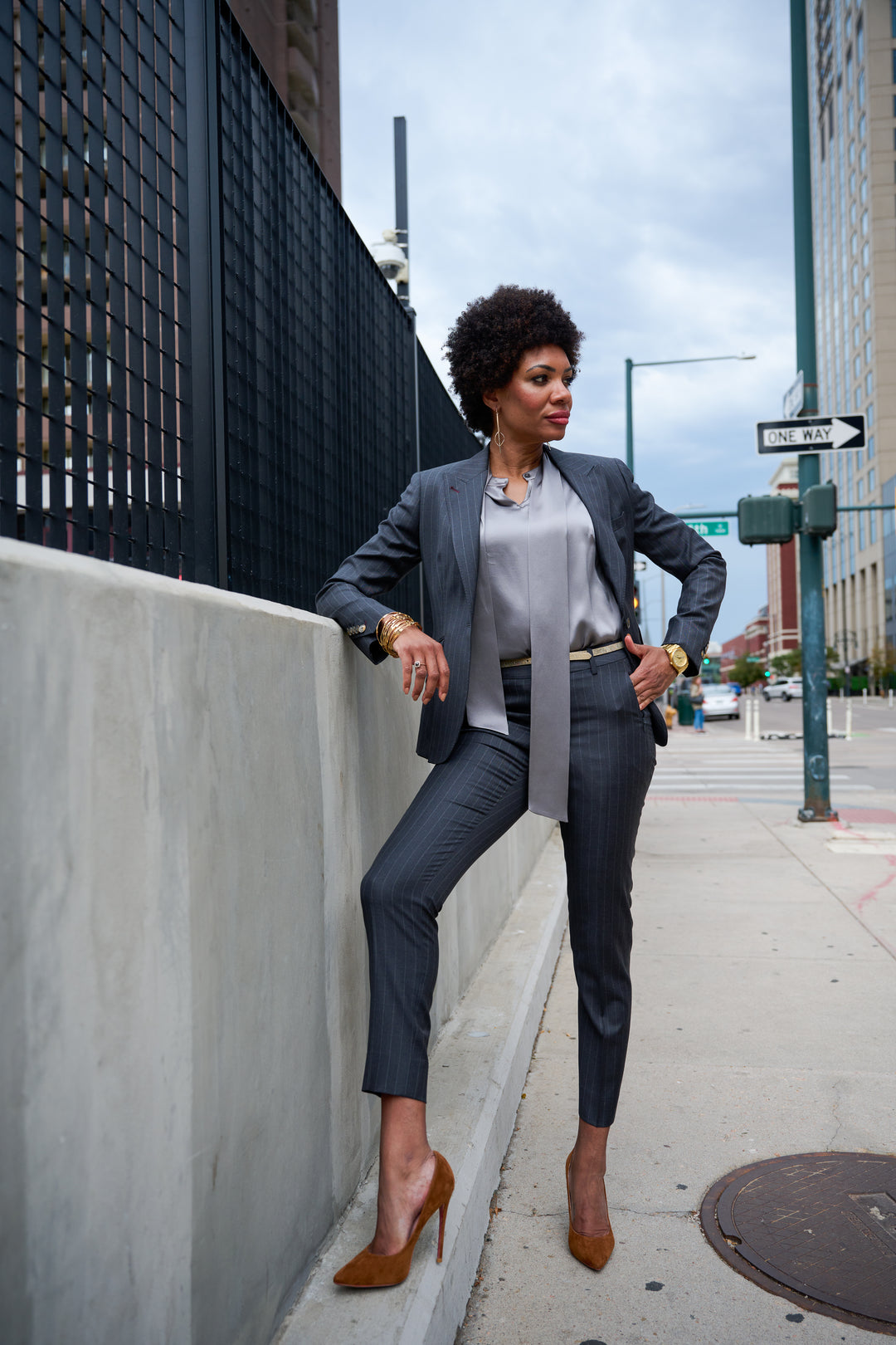 Chalk Stripe Blazer & Ankle Pant