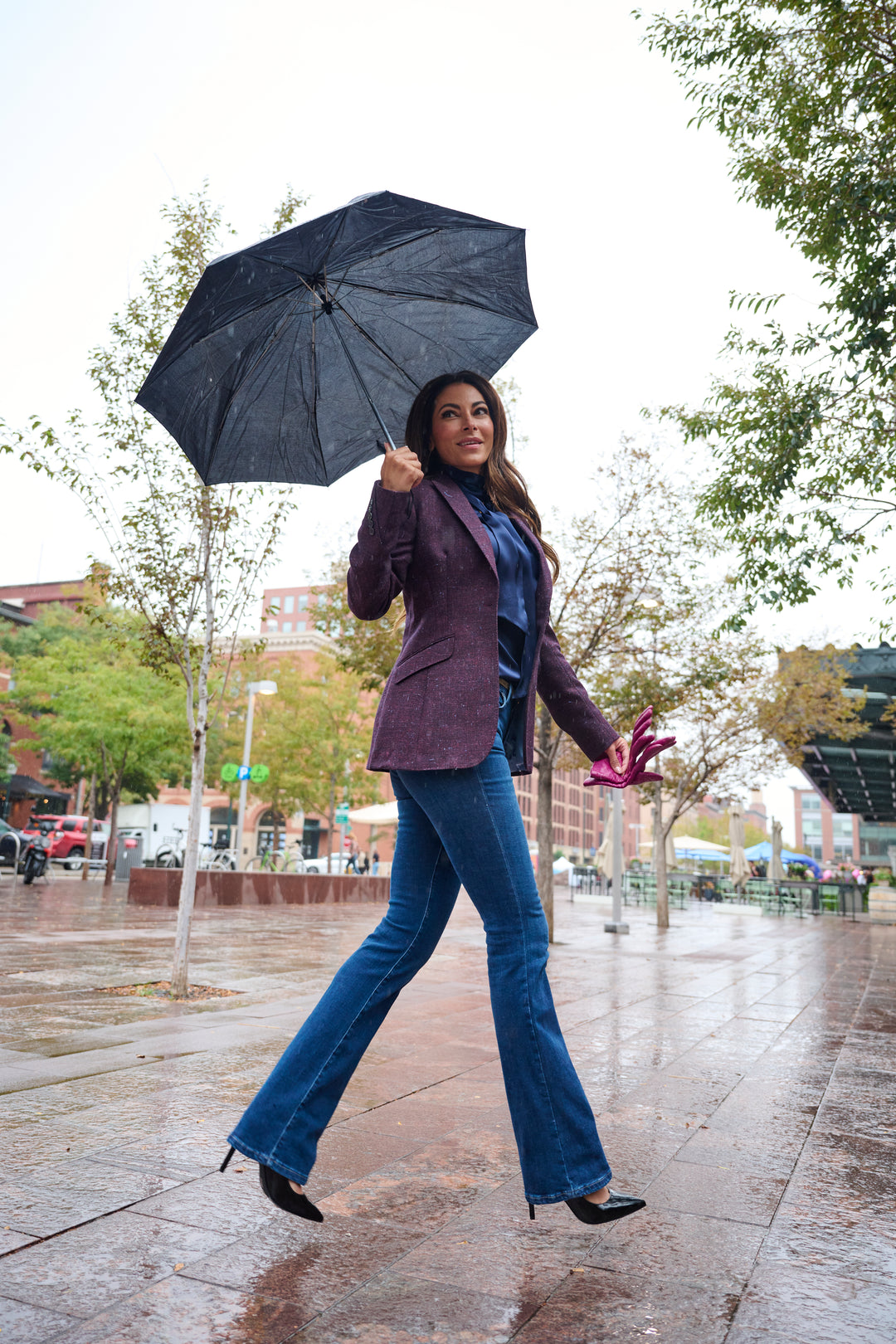 Bordeaux Tweed Blazer