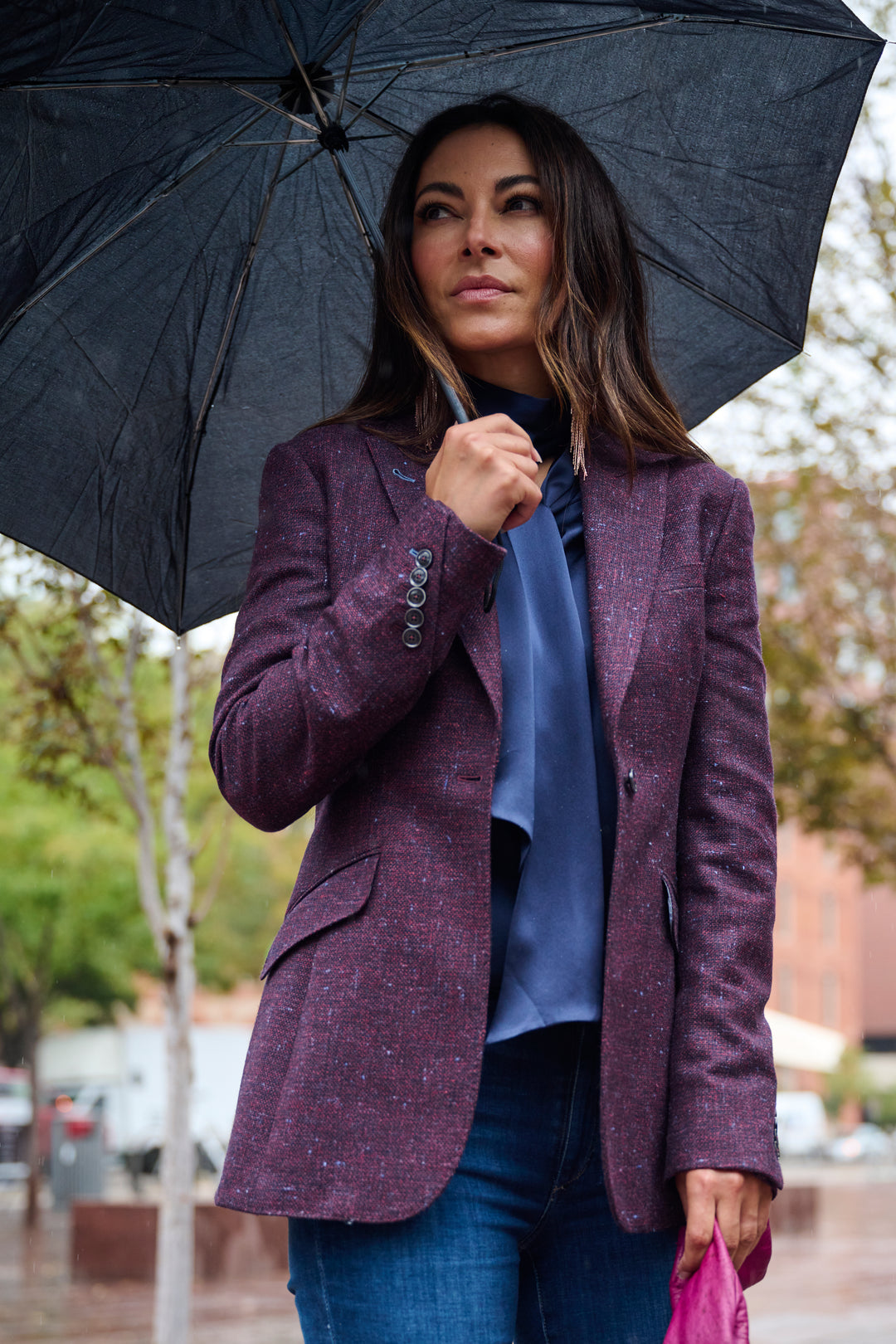 Bordeaux Tweed Blazer
