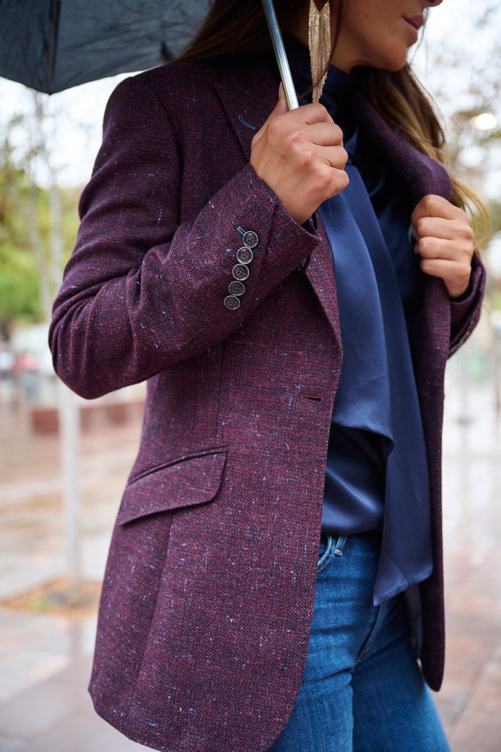 Bordeaux Tweed Blazer