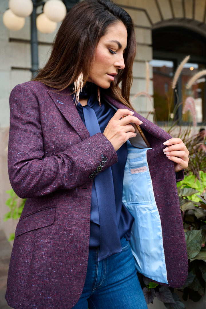 Bordeaux Tweed Blazer