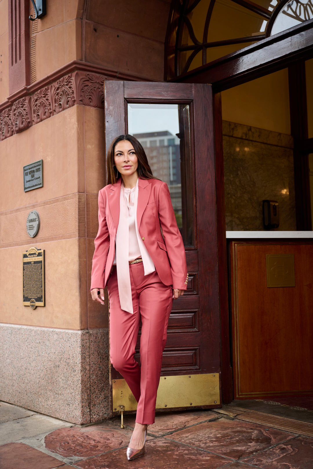 Lipstick Blazer &amp; Ankle Pant