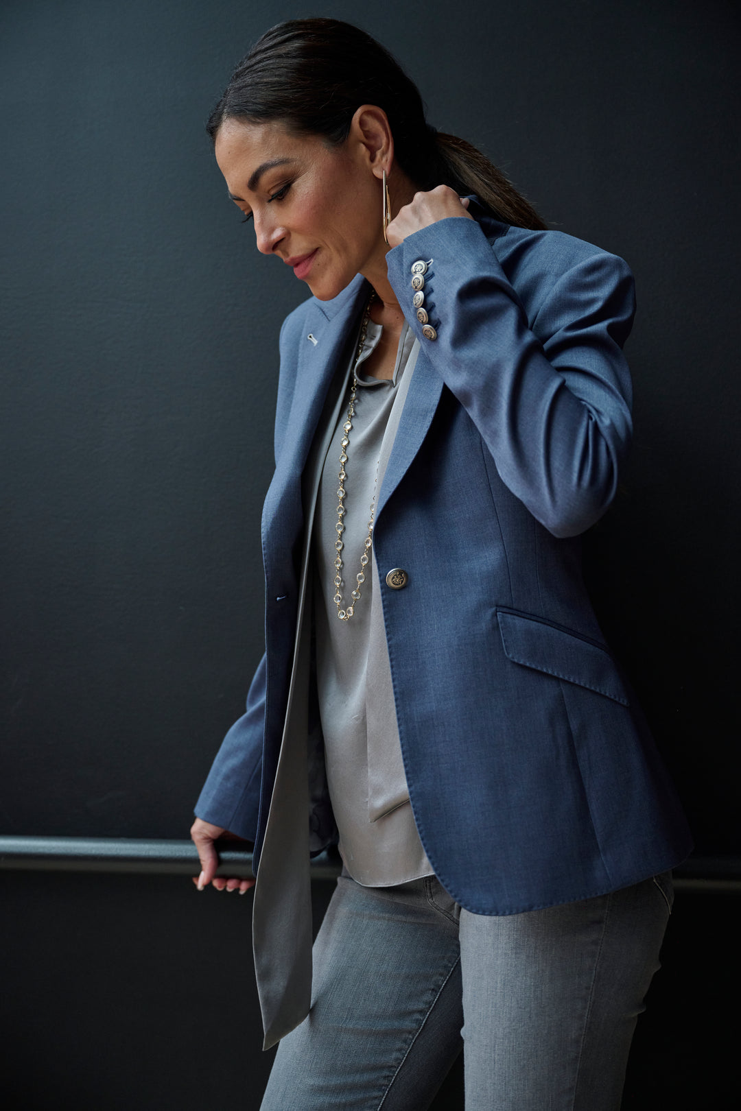 Denim Blue Mélange Blazer