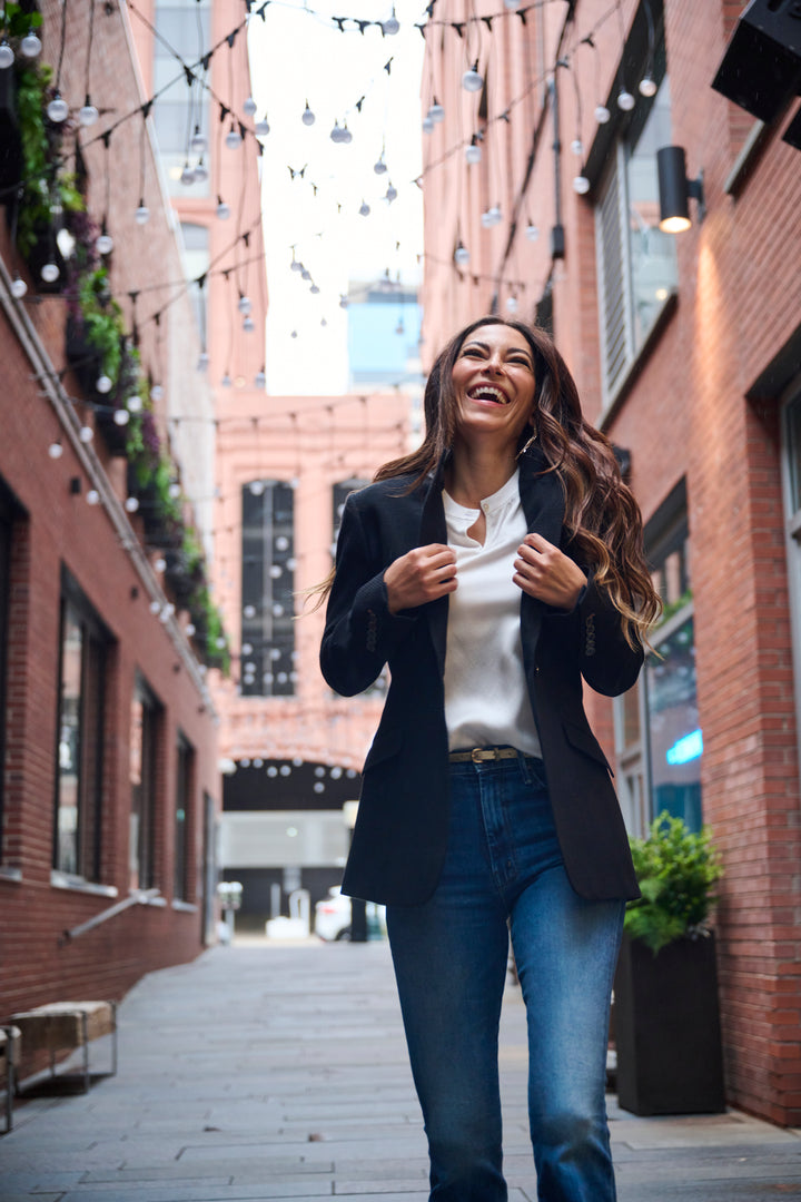 Black Dynamic Stretch Blazer (Long)