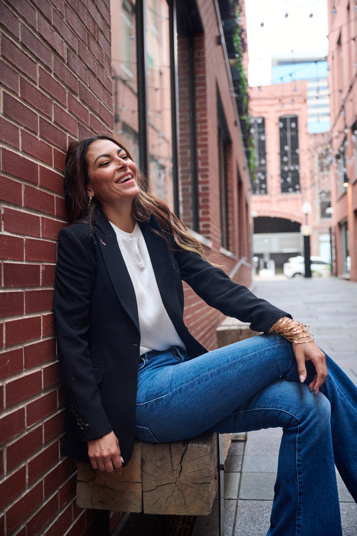 Black Dynamic Stretch Blazer (Long)