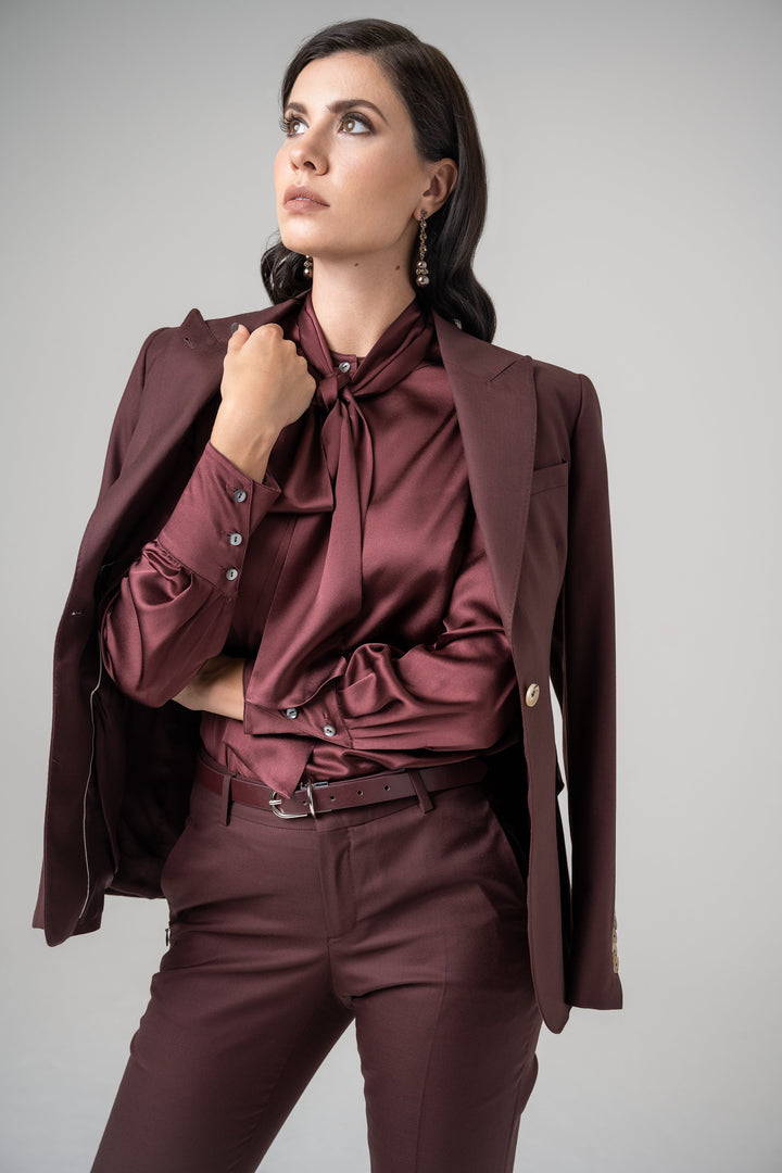 Alina, Burgundy Blazer
