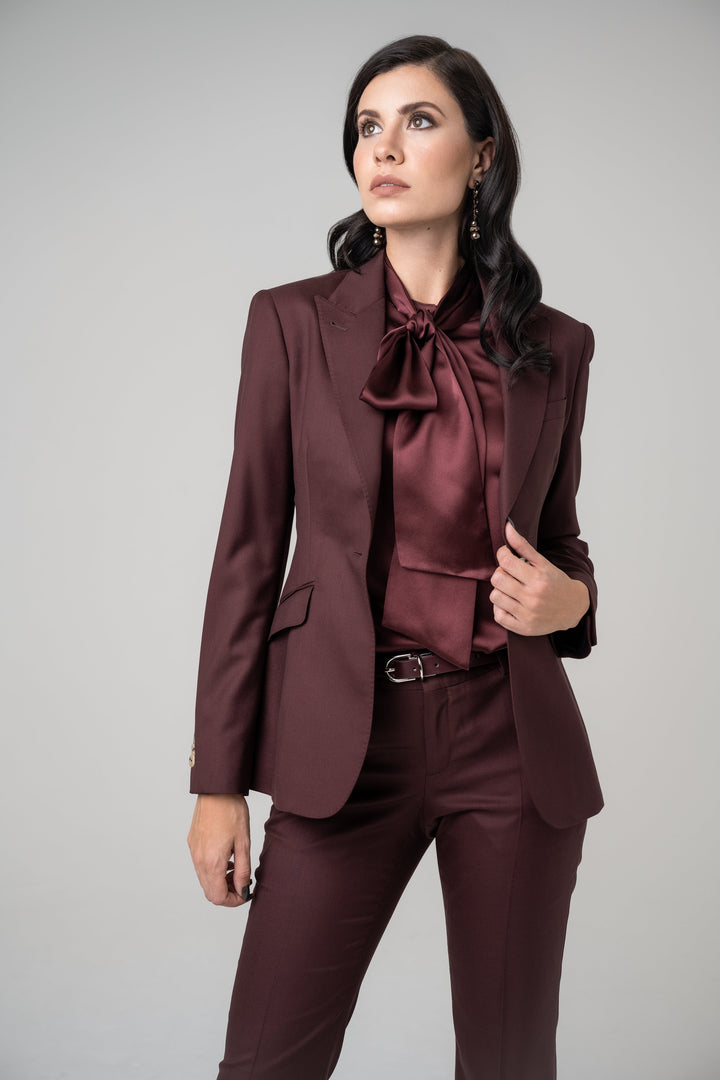 Alina, Burgundy Blazer