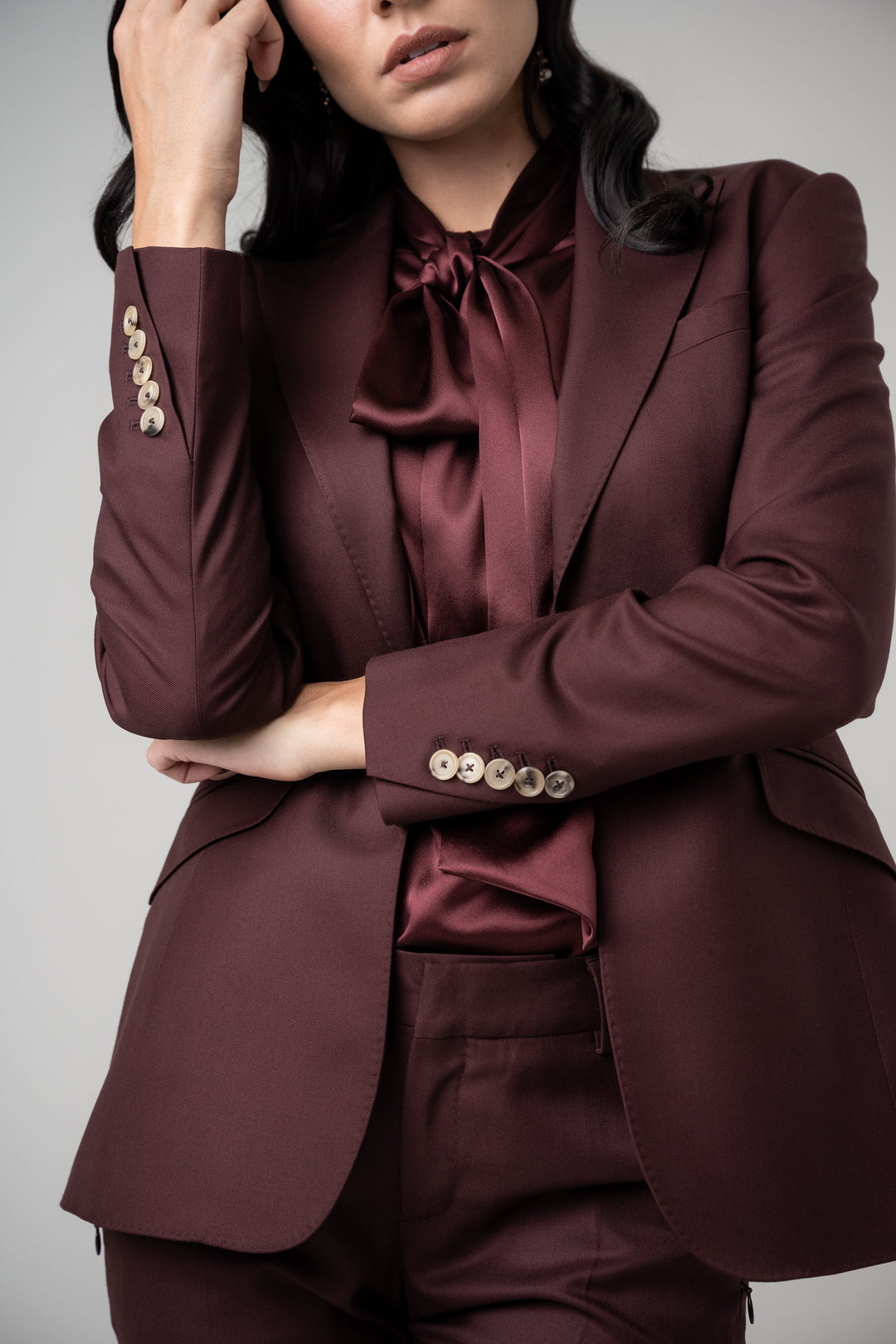 Alina, Burgundy Blazer