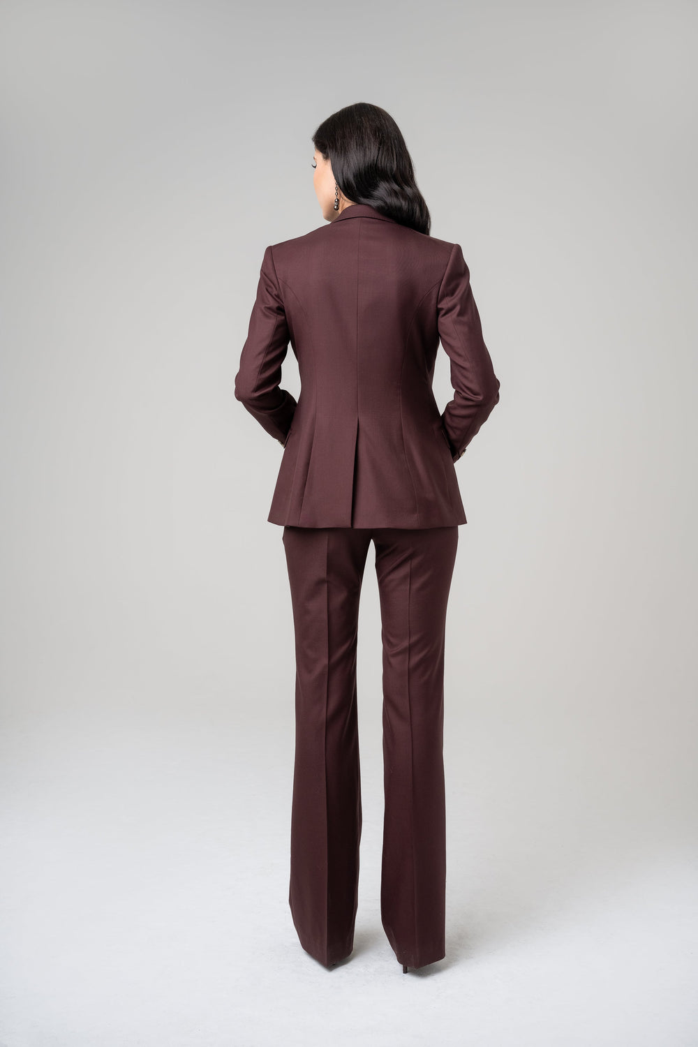 Alina, Burgundy Flare Trouser