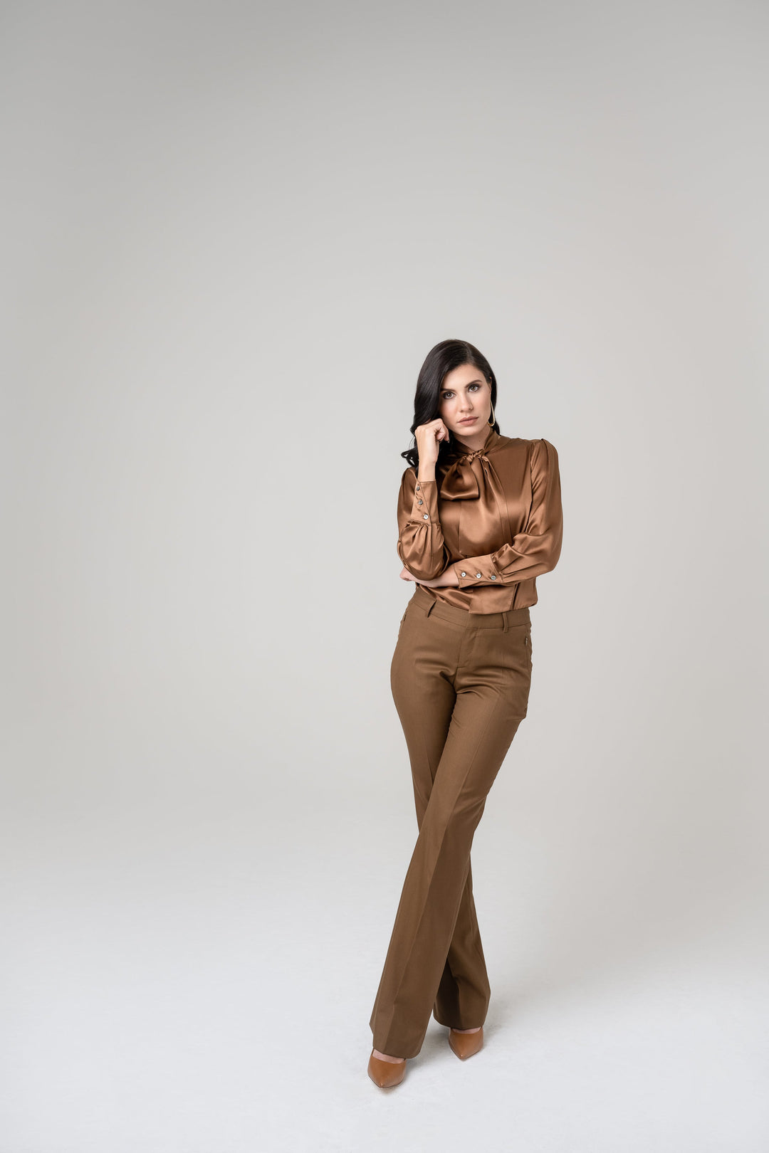 Alina, Cognac Flare Trouser