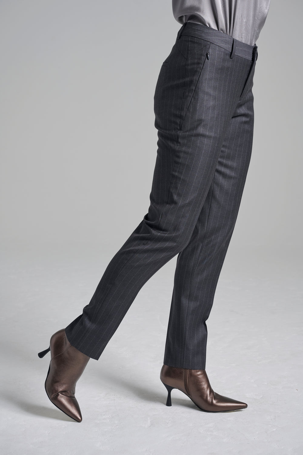 Chalk Stripe Ankle Pant
