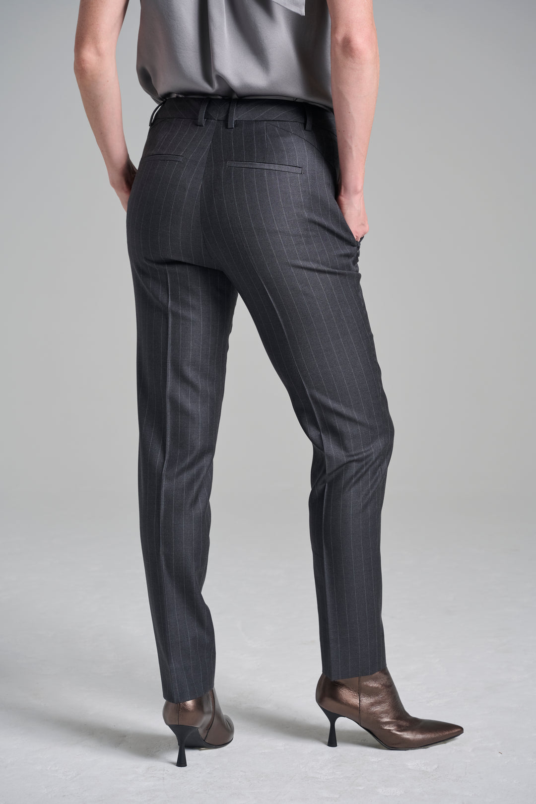 Chalk Stripe Ankle Pant