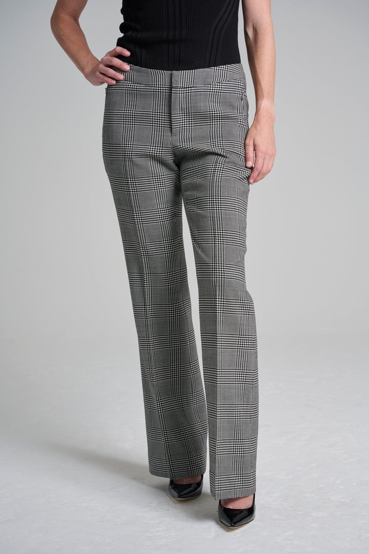 Glen Plaid Flare Trouser