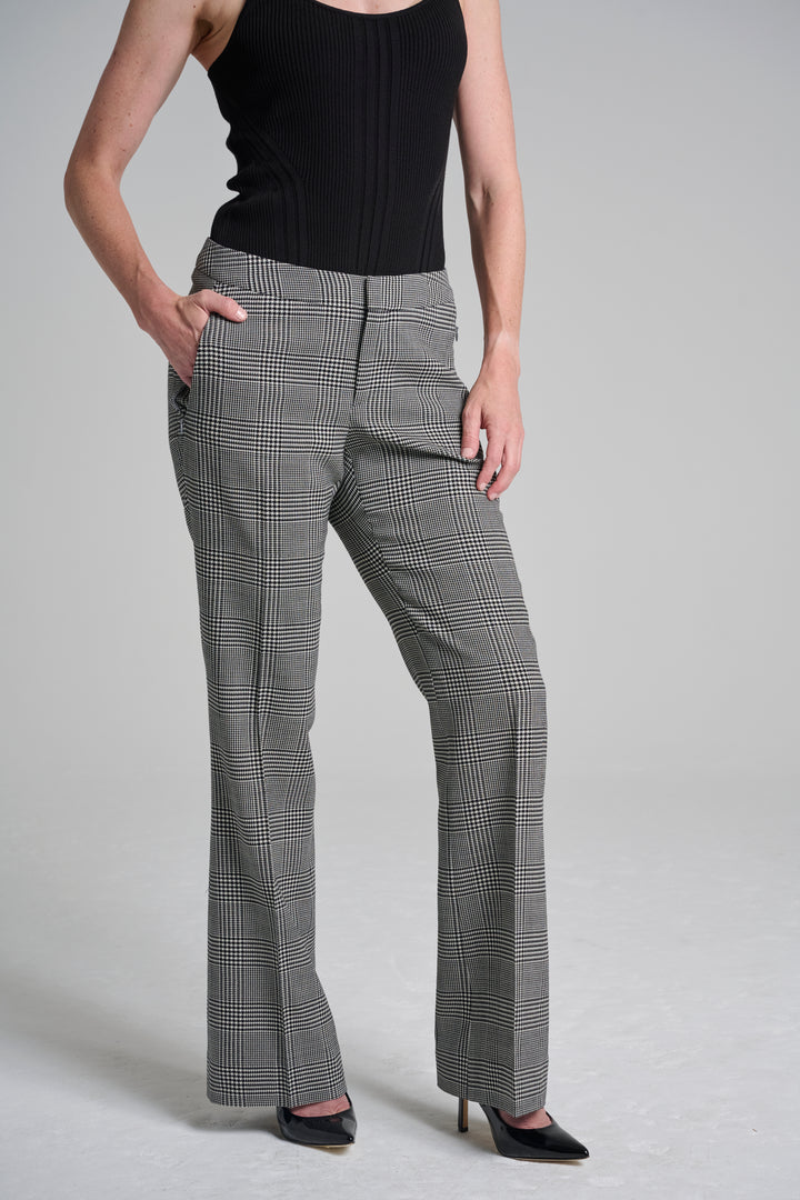 Glen Plaid Flare Trouser