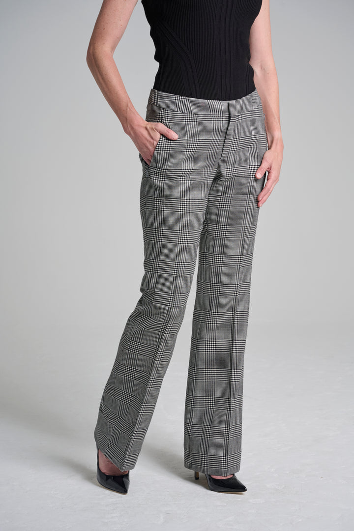 Glen Plaid Flare Trouser