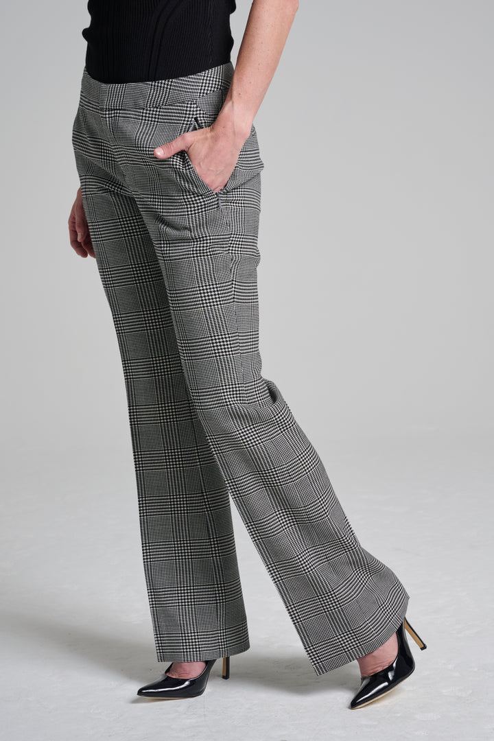 Glen Plaid Flare Trouser