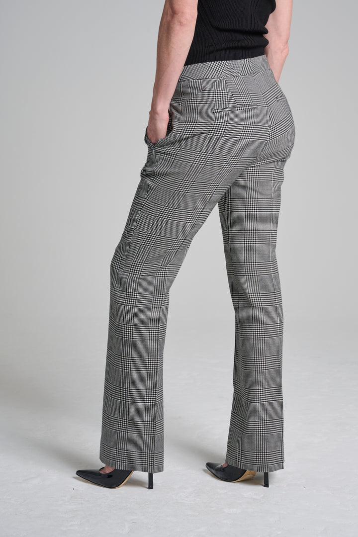 Glen Plaid Flare Trouser