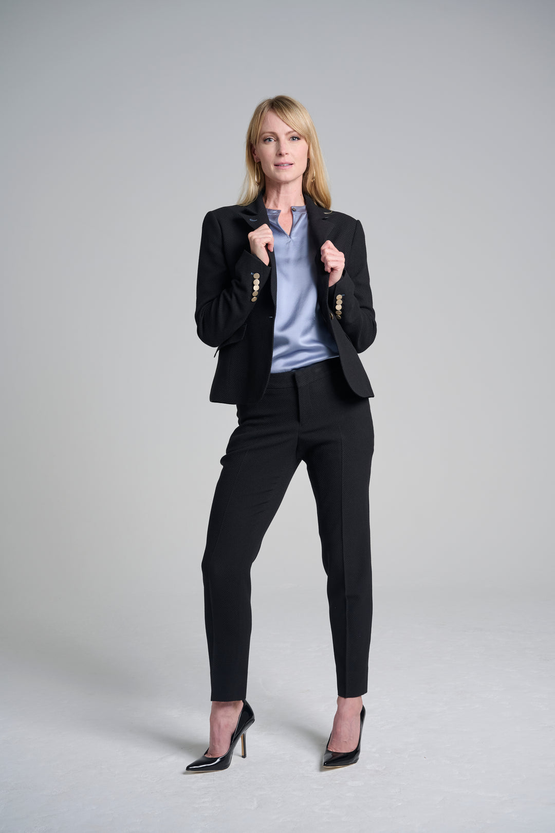 Black Dynamic Stretch Blazer & Ankle Pant