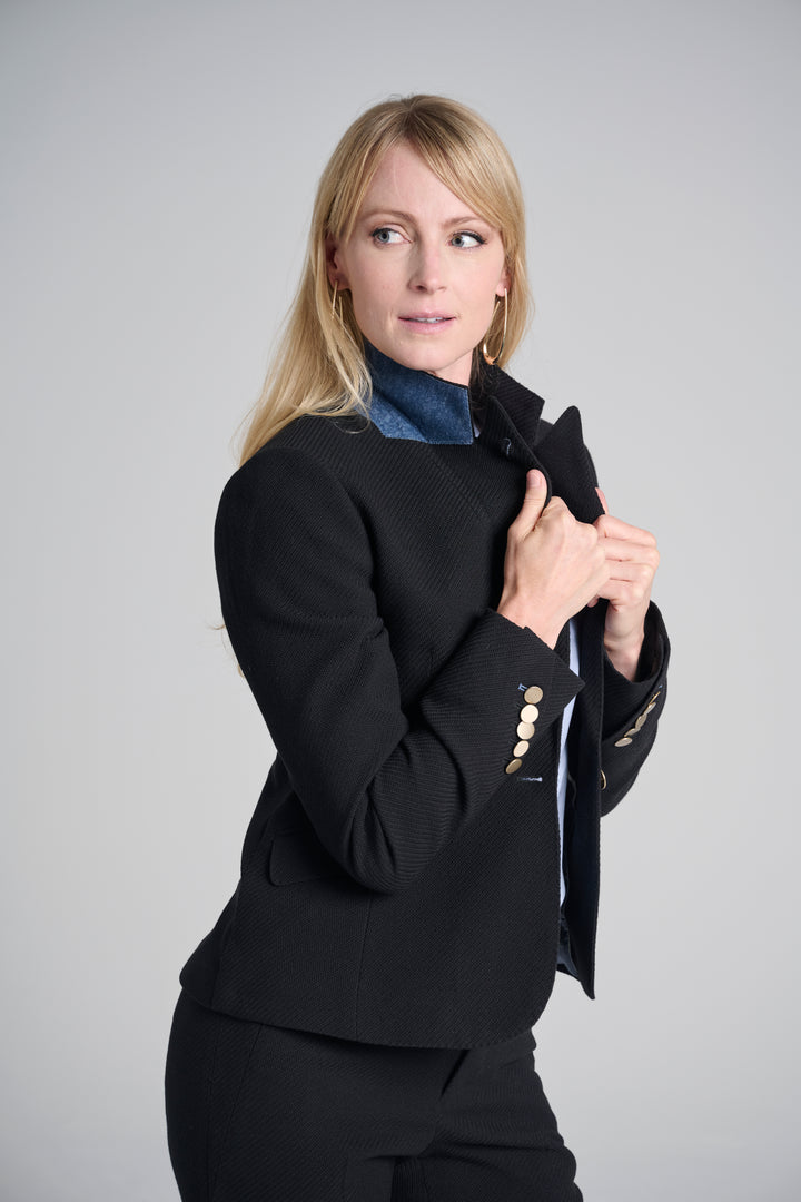 Black Dynamic Stretch Blazer & Ankle Pant