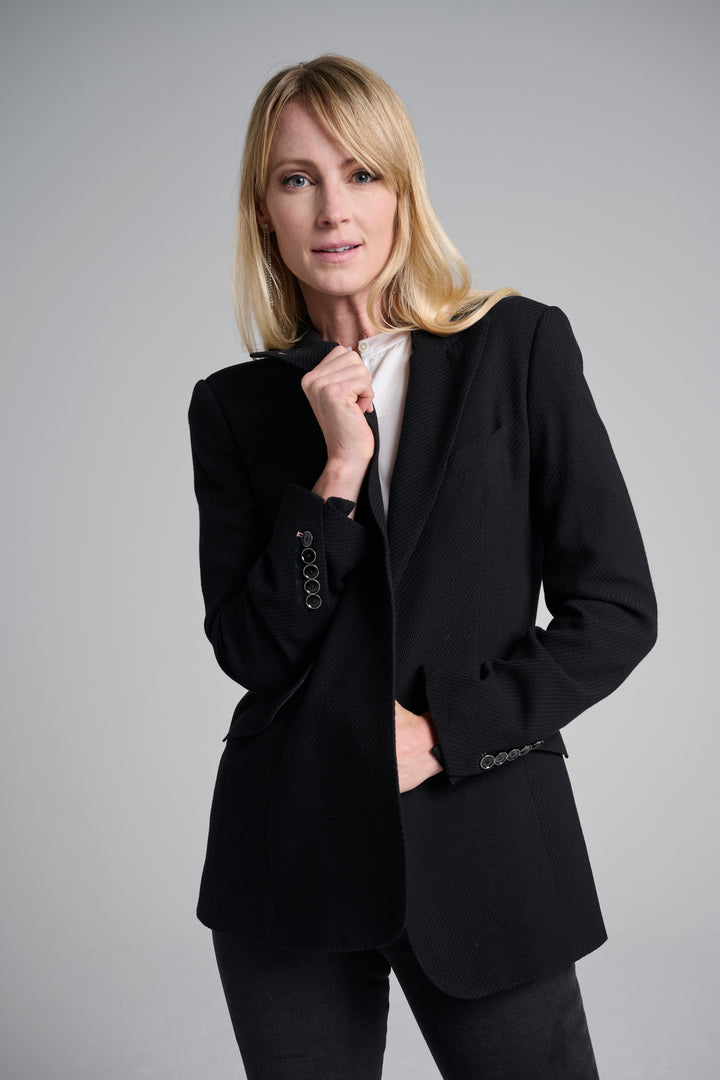 Black Dynamic Stretch Blazer (Long)