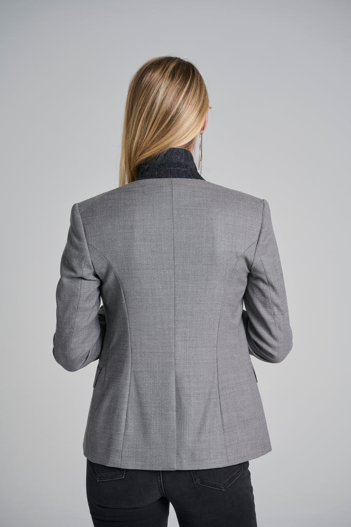 Light Grey Hopsack Blazer