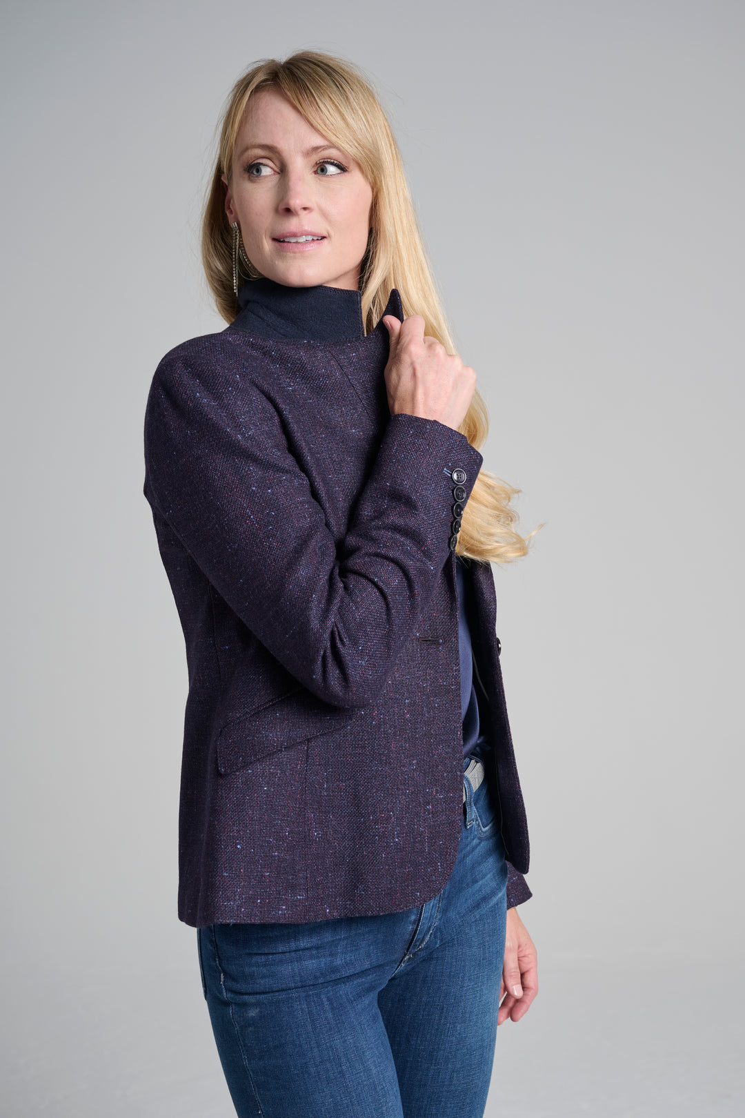 Twilight Purple Tweed Blazer