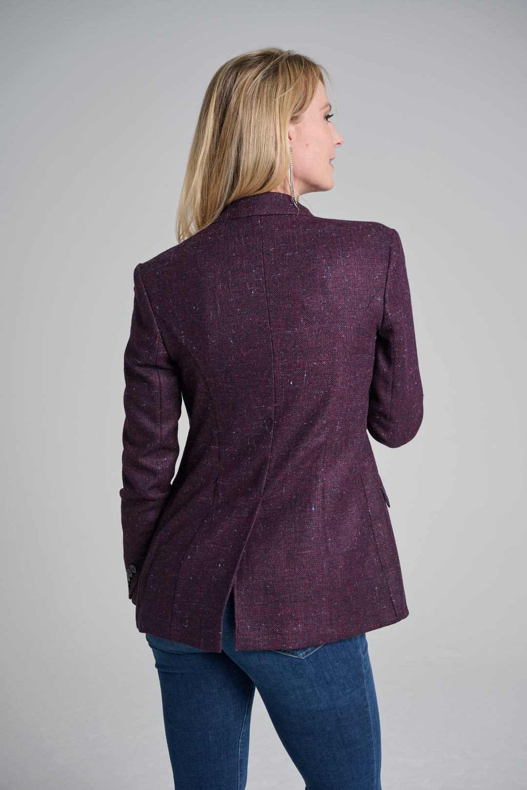 Bordeaux Tweed Blazer