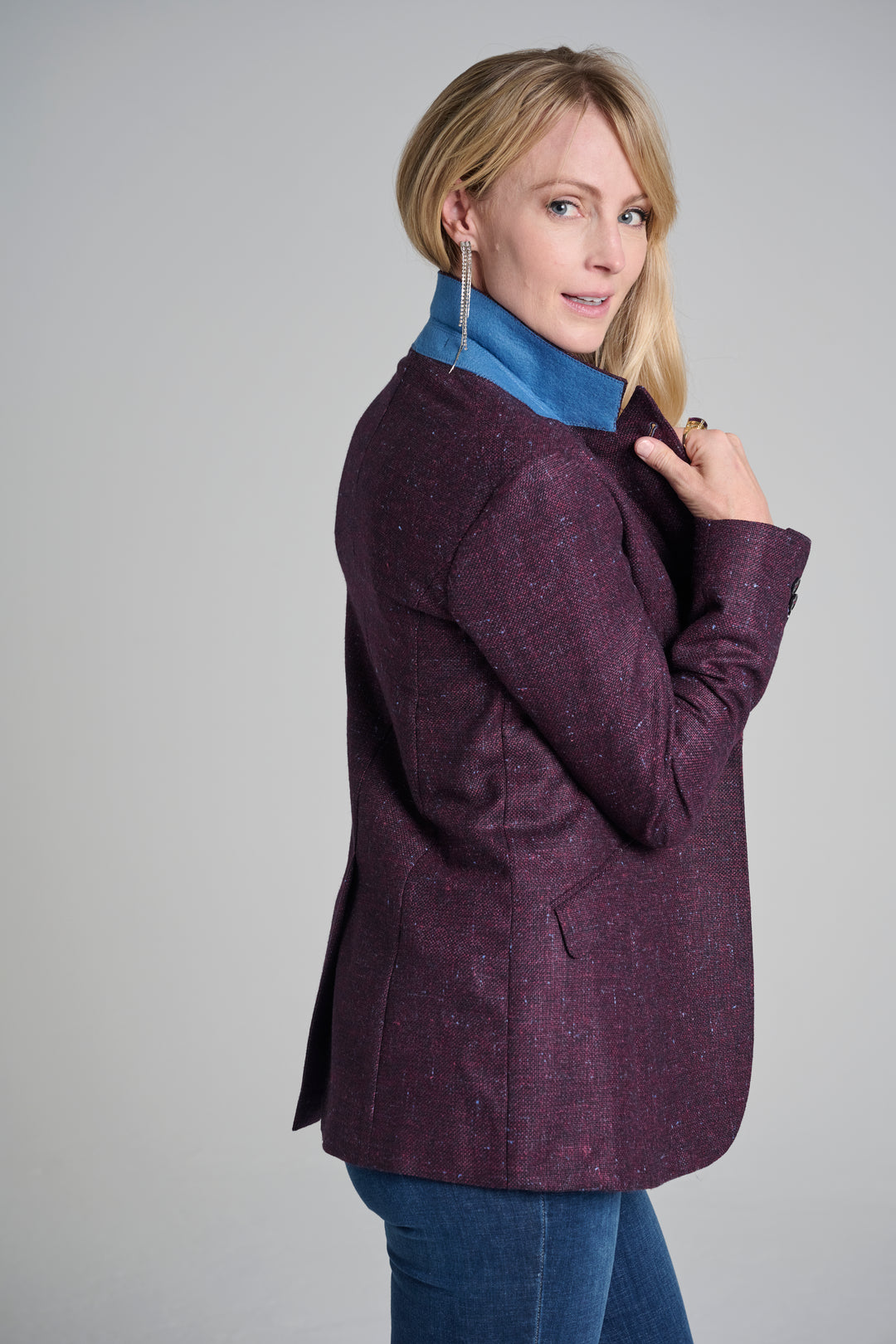 Bordeaux Tweed Blazer