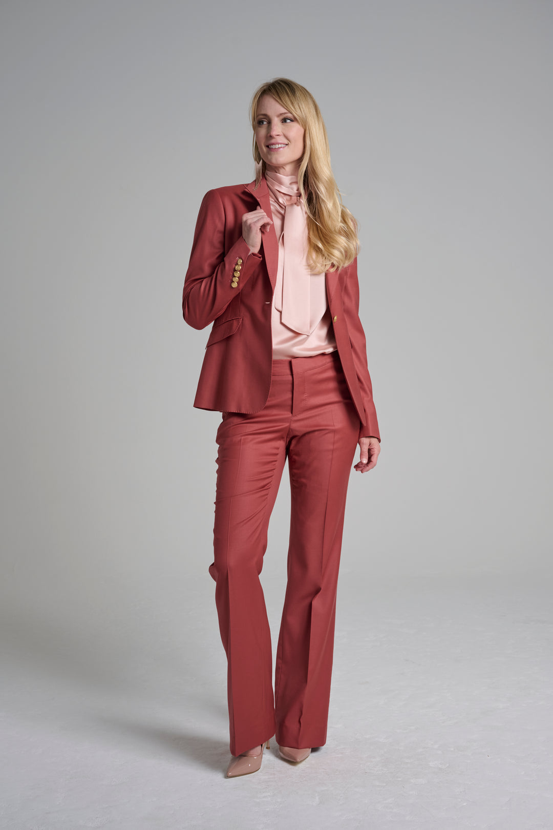 Lipstick Blazer &amp; Flare Trouser