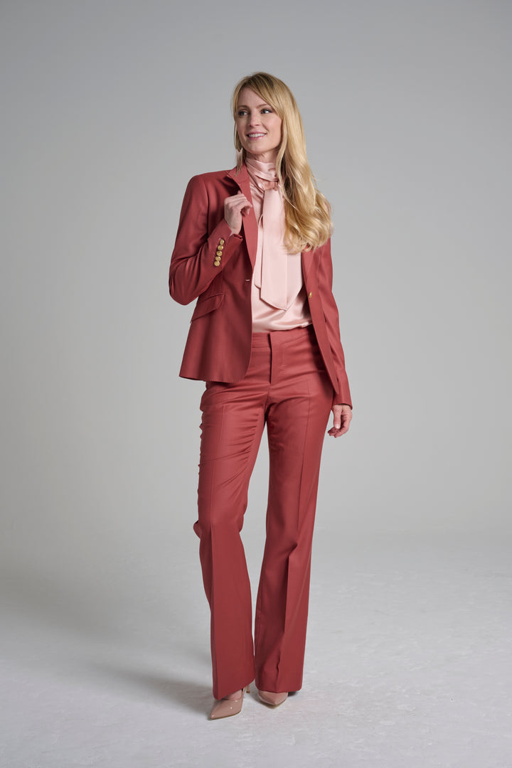 Lipstick Blazer & Flare Trouser