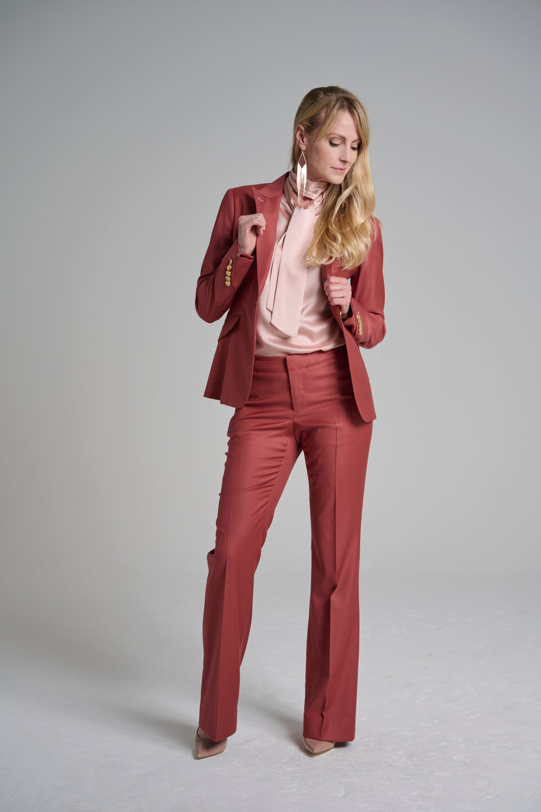 Lipstick Blazer &amp; Flare Trouser