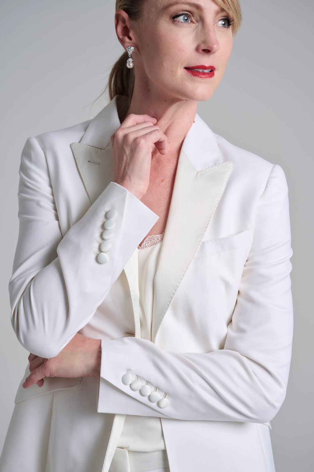 Candace,, Ivory Tuxedo Jacket