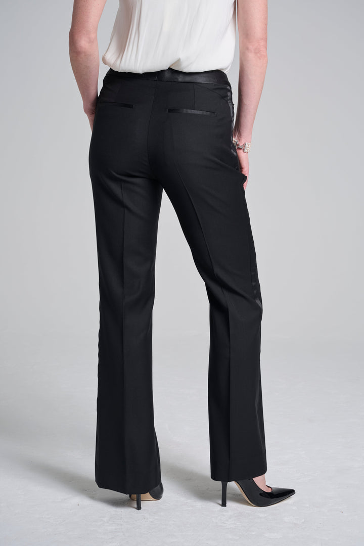 Candace, Black Tuxedo Flare Trouser