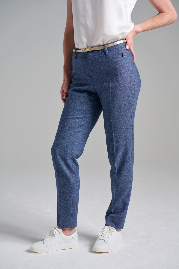 Denim Look Flannel Ankle Pant