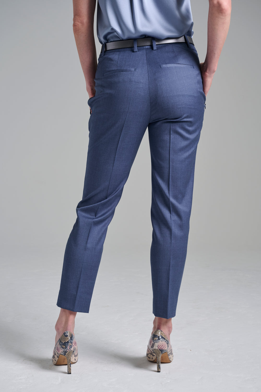 Denim Blue Mélange Ankle Pant