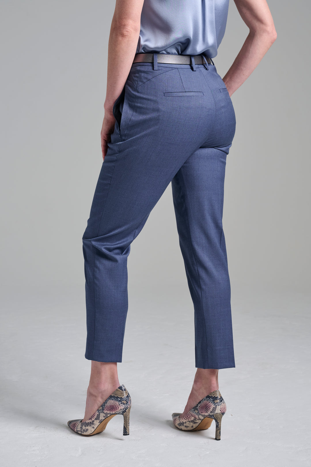 Denim Blue Mélange Ankle Pant