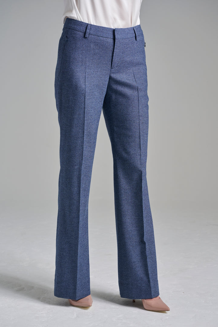 Denim Look Flare Trouser
