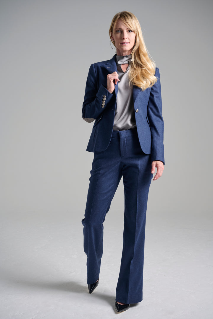 Night Sky Flannel Blazer &amp;  Flare Trouser