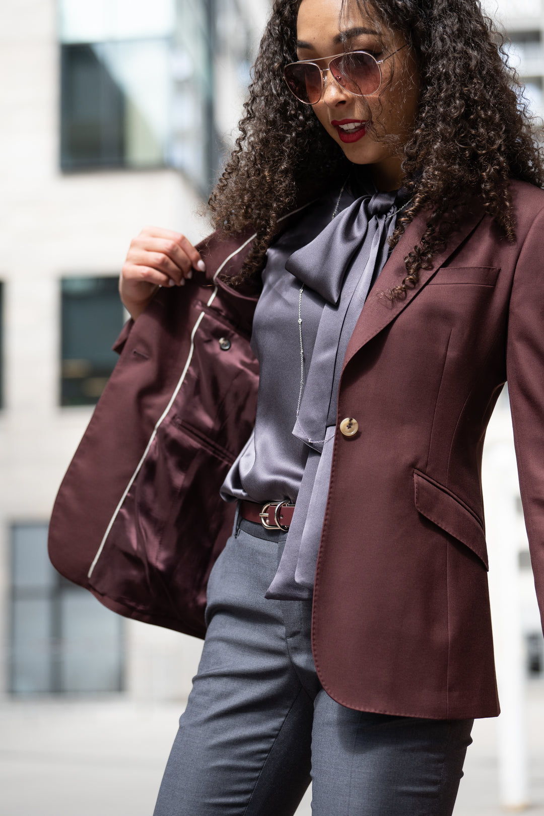 Kailani, Burgundy Blazer