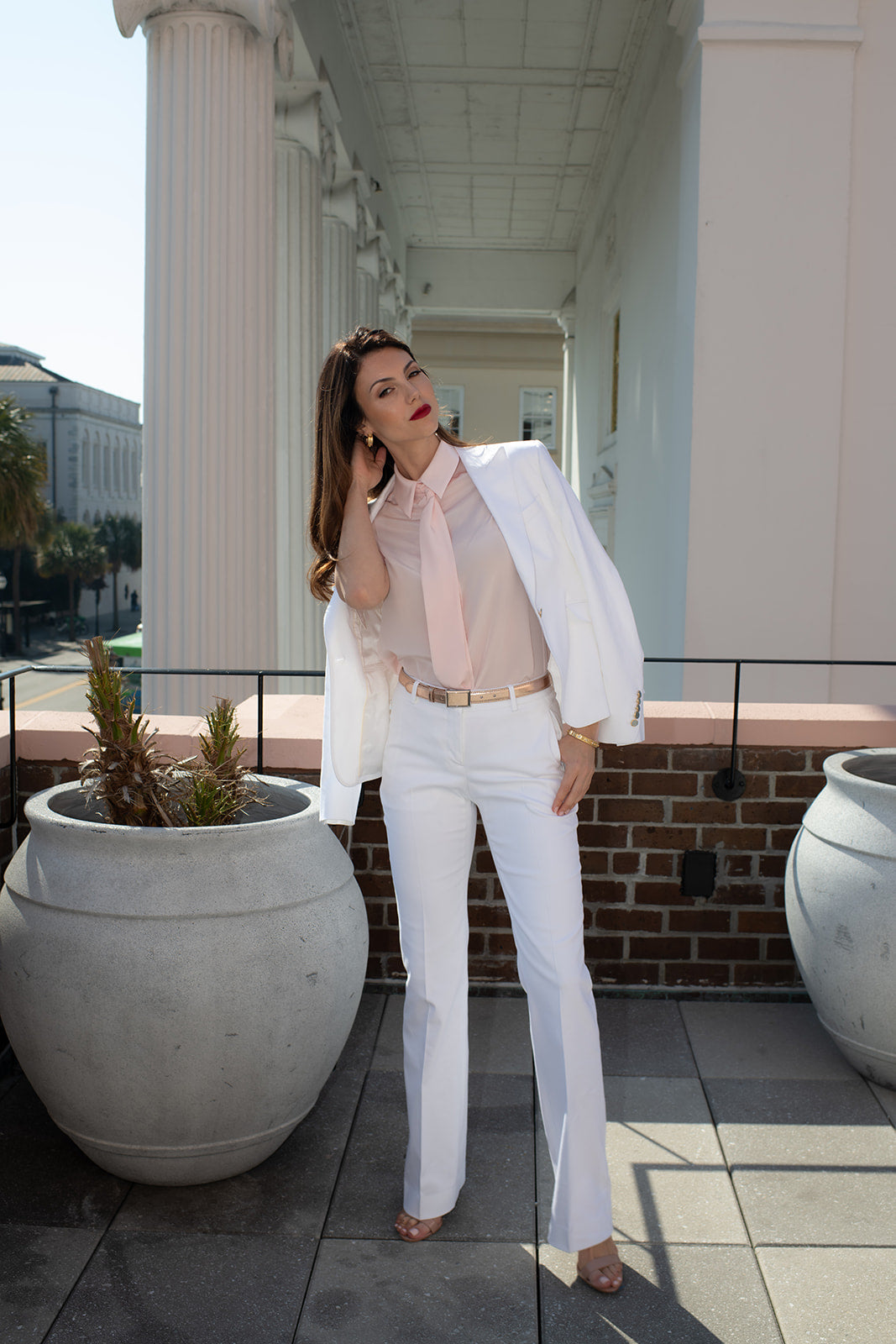 White Yacht Flare Trouser